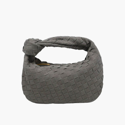 Enaloria – Women’s Mini Suede Shoulder Bag with Woven Knot Design